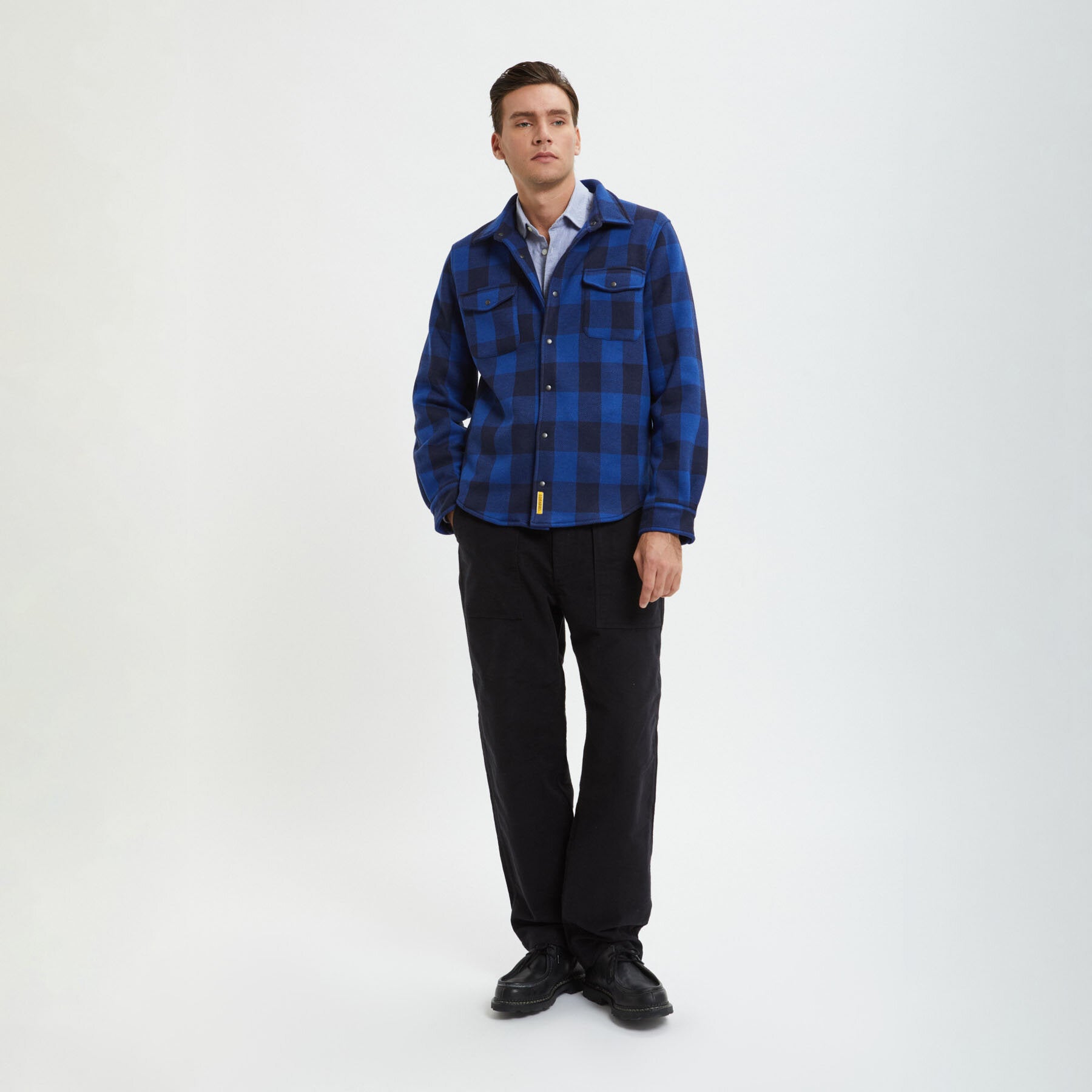 Overshirt a quadri in Micropile