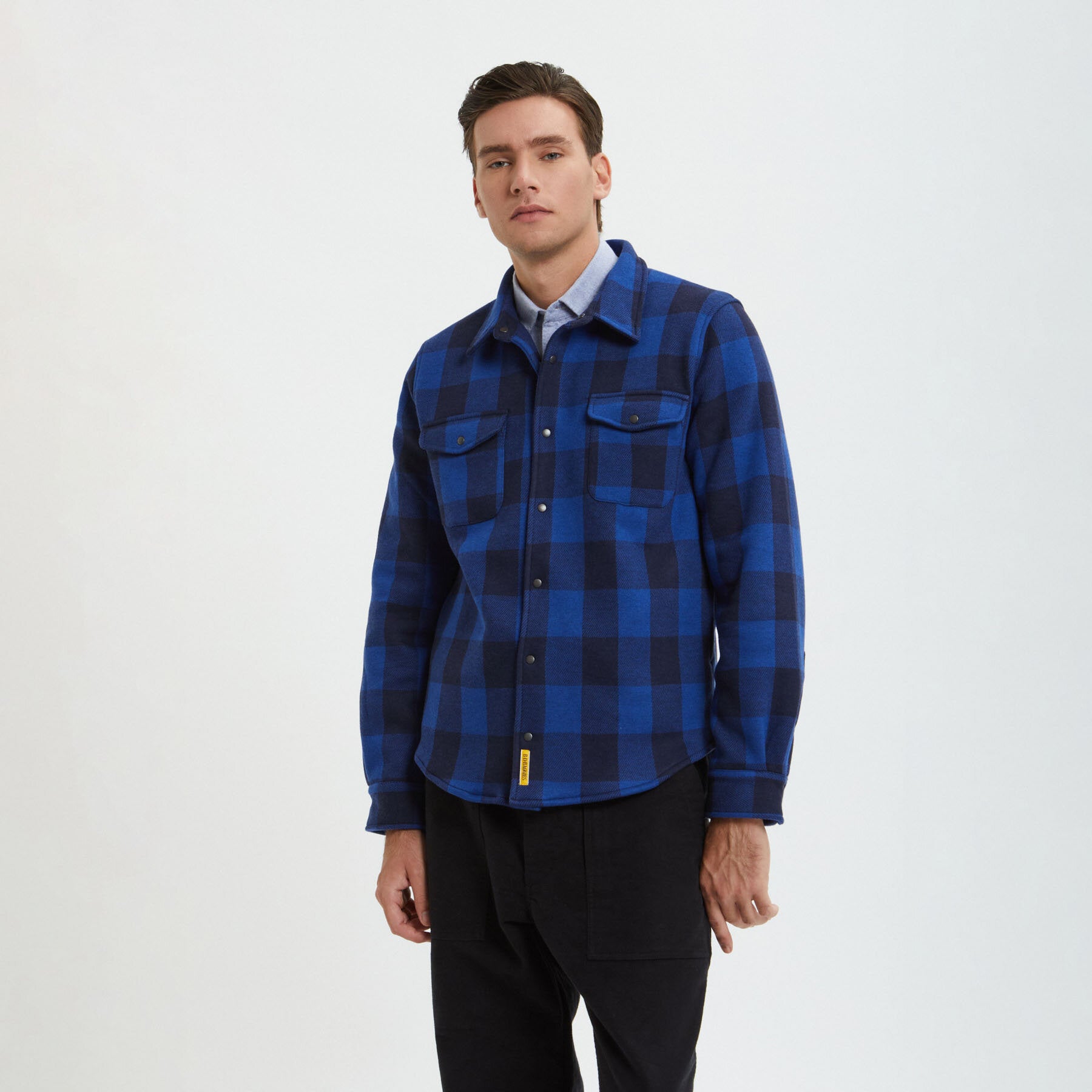 Overshirt a quadri in Micropile