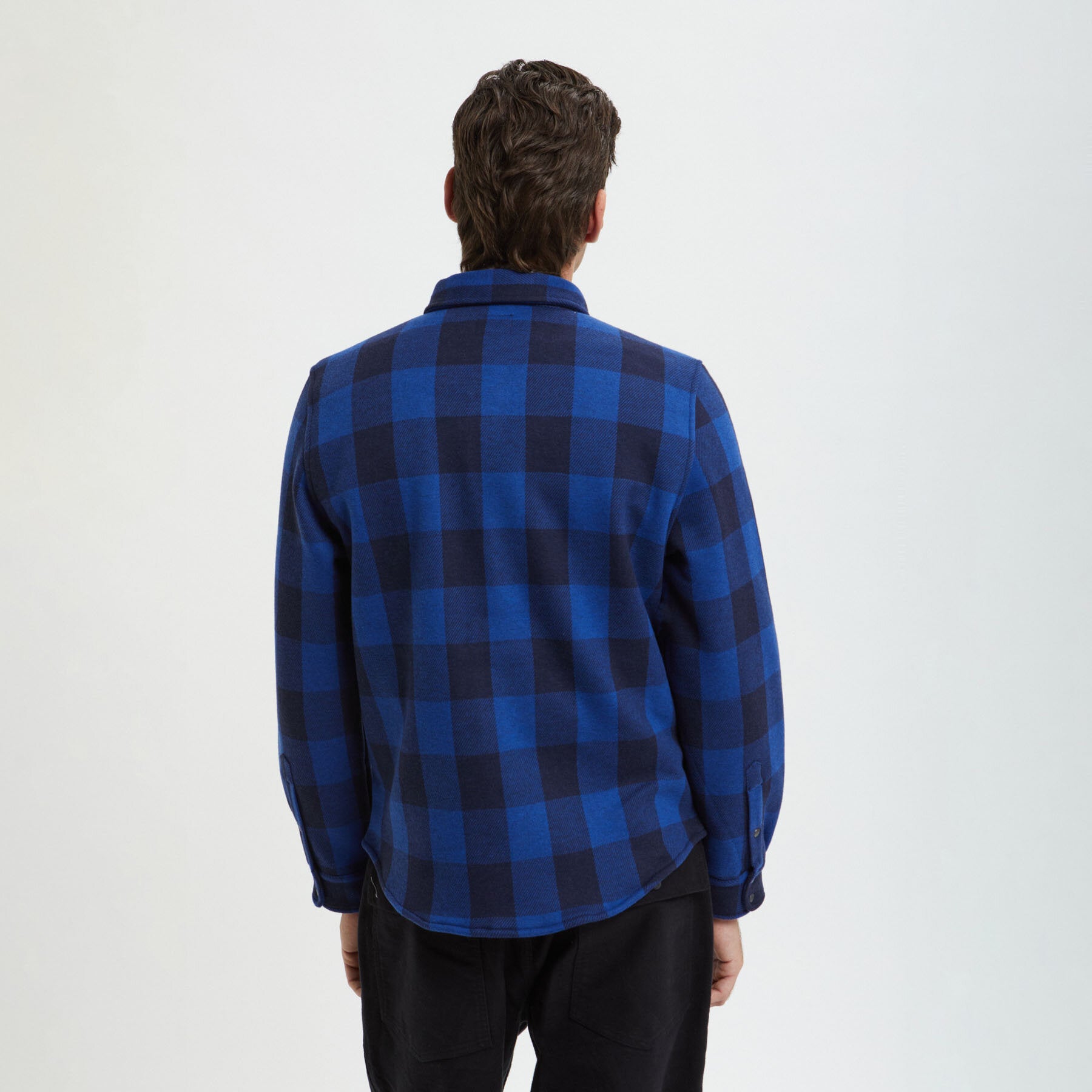 Checked Overshirt in Micro-fleece