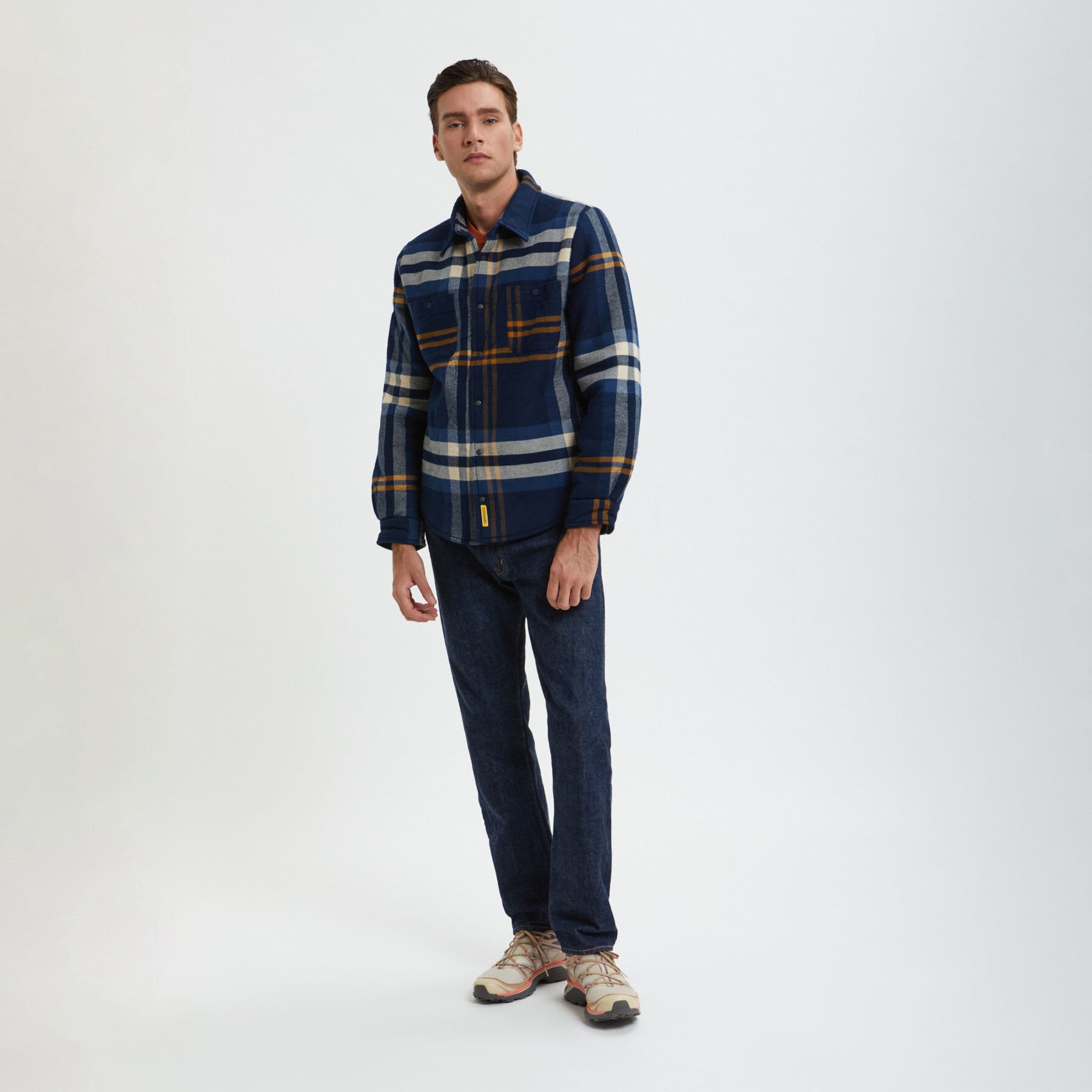 Overshirt Madras in Sherpa